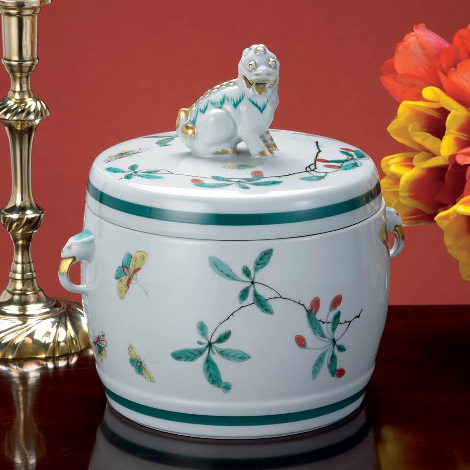 Famille Verte Fu Dog Jar, Large