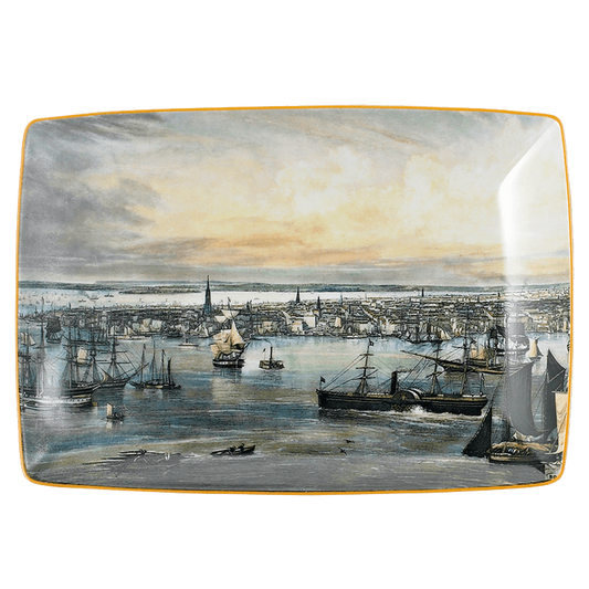 New York Harbor Rectangular Tray, Large