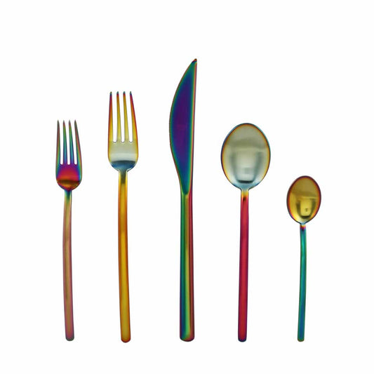 Cutlery Set 5 Pcs Place Setting Ice Rainbow