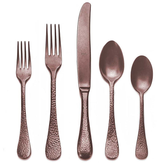Cutlery Set 20 Pcs Pewter Bronze