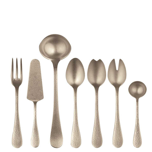 Full Serving Set 7 Pieces Pewter Champagne