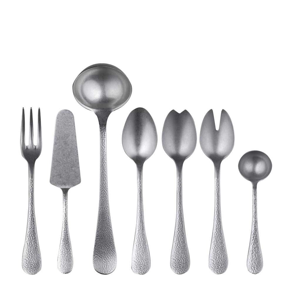 Full Serving Set 7 Pieces Pewter
