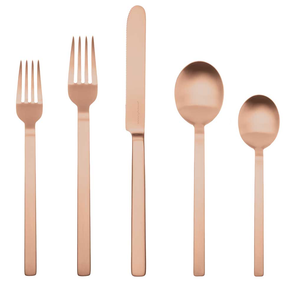 Cutlery Set 5 Pcs Place Setting Ice Bronze