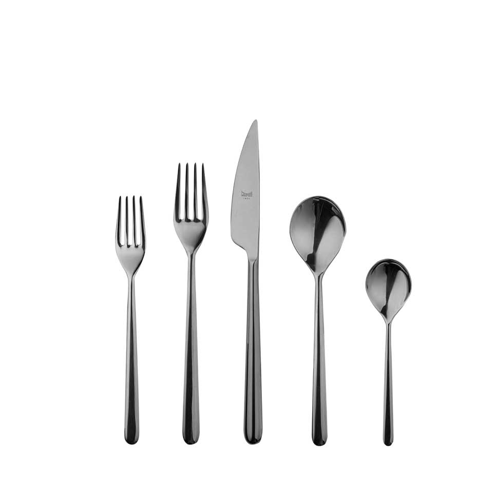Cutlery Set 5 Pcs Place Setting Oro Nero