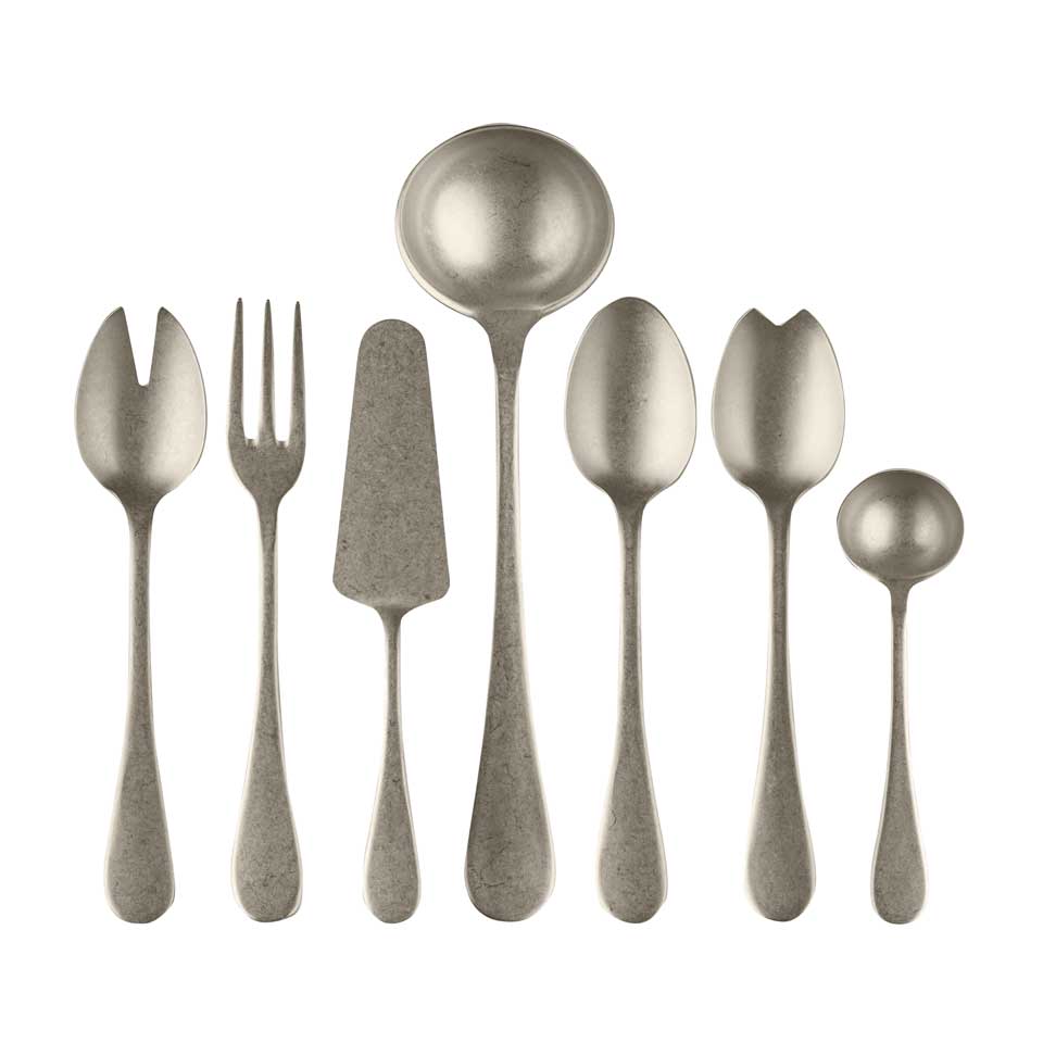 Full Serving Set 7 Pieces Vintage Champagne