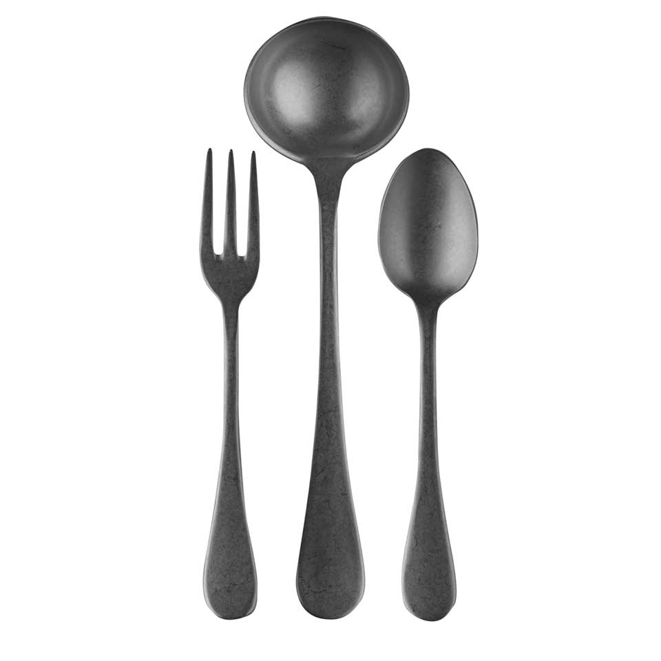 Serving Set 3 Pieces Vintage Oro Nero