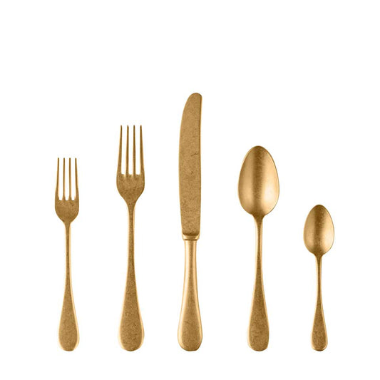 Cutlery Set 5 Pcs Place Setting Vintage Oro