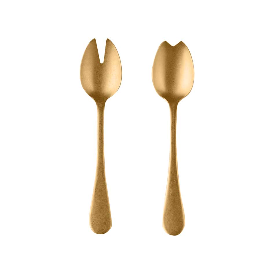 Salad Set 2 Pcs Vintage Oro