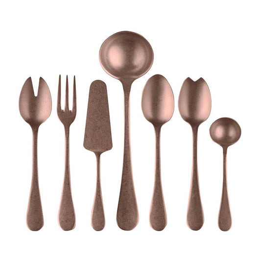 Full Serving Set 7 Pieces Vintage Bronzo
