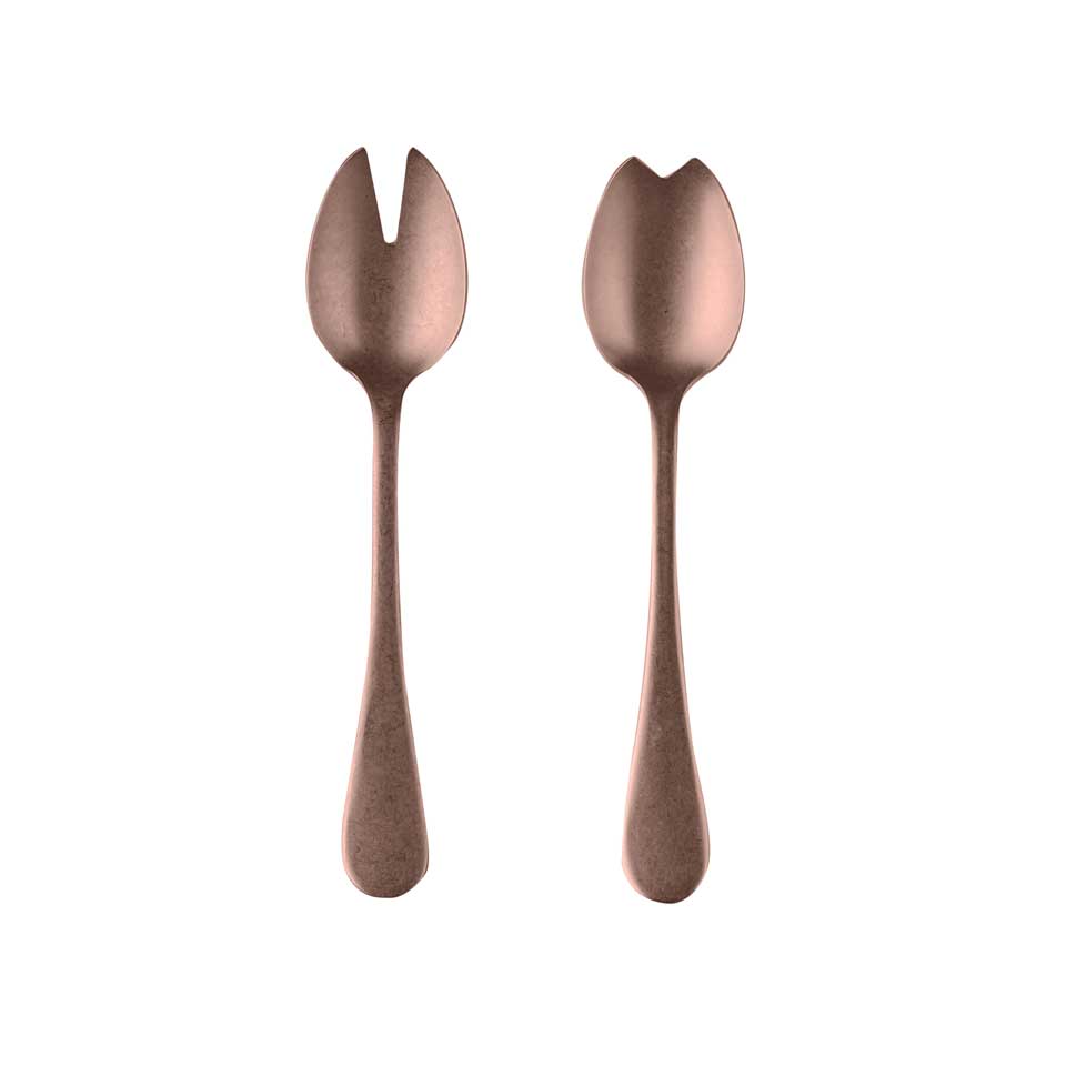 Salad Set 2 Pcs Vintage Bronzo