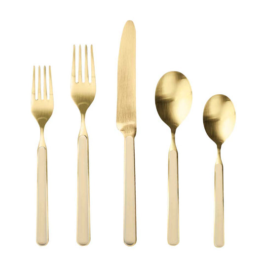 Cutlery Set 5 Pcs Place Setting Ice Oro Sesame