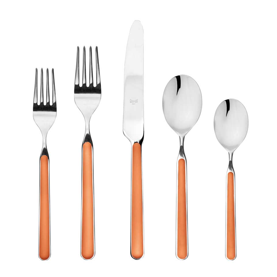 Cutlery Set 5 Pcs Place Setting Orange