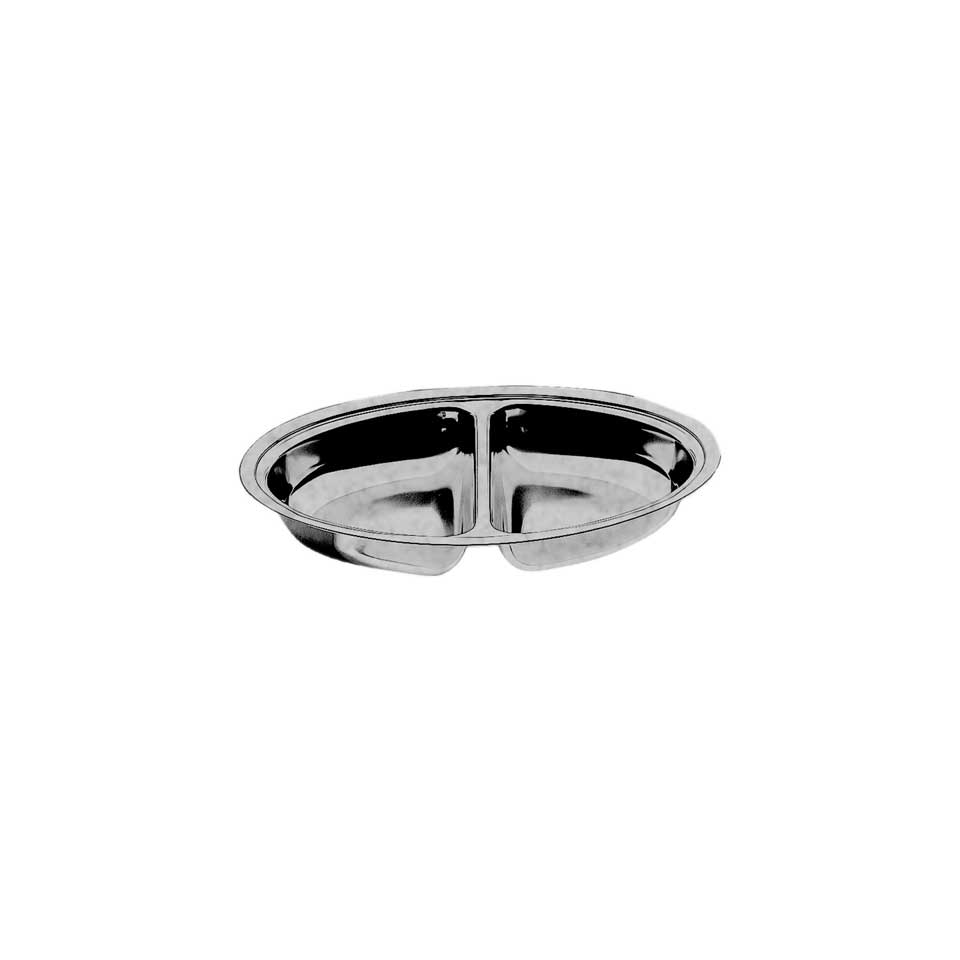 Oval Container 2 Compartments. Cm.30X20