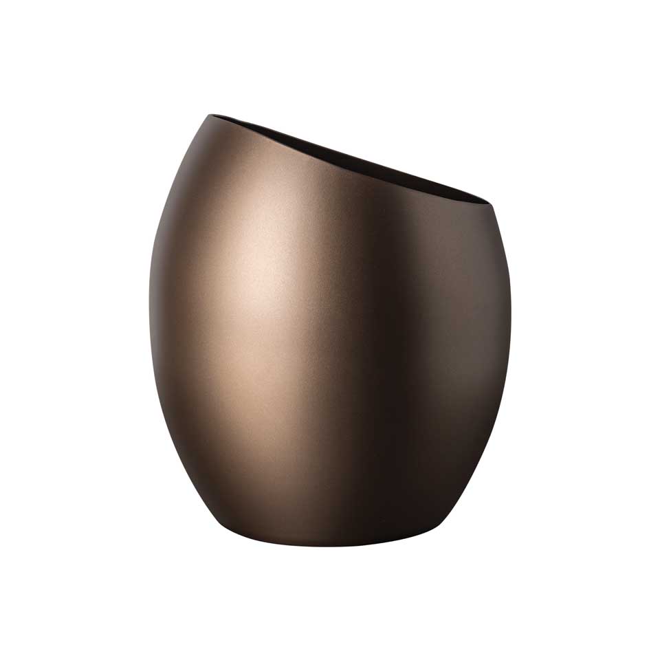 Mercurio Wine Bucket / Vase Cm. Diam 7.5" Materic Bronze