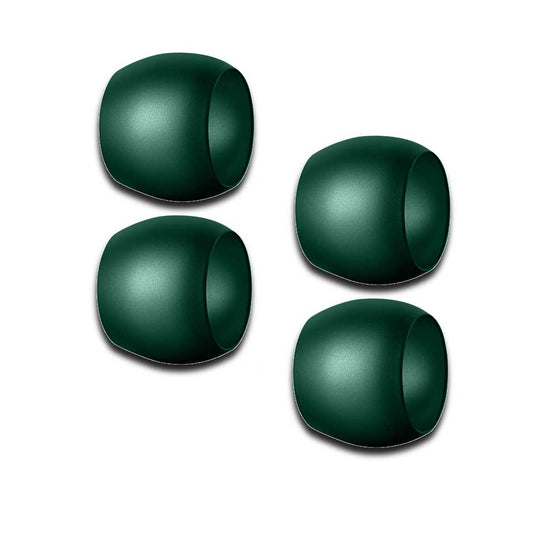 Set Of 4 Plutone Napkin Ring Materic Green