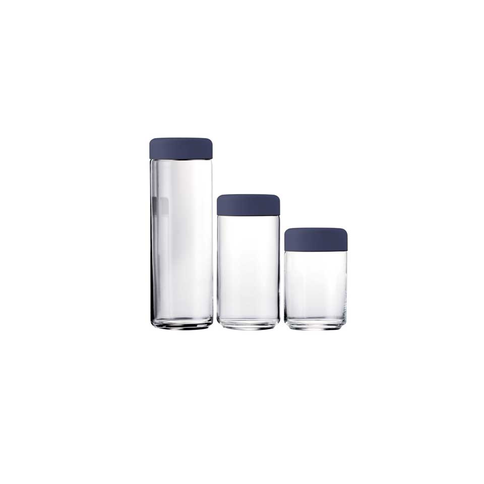 Set 25-35-70 Oz Urano Canisters Materic Cobalt