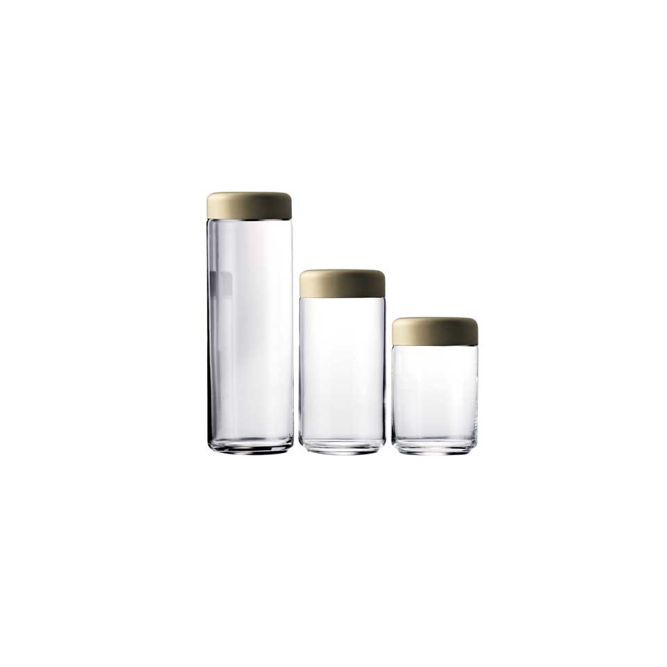 Set 25-35-70 Oz Urano Canisters Materic Champagne