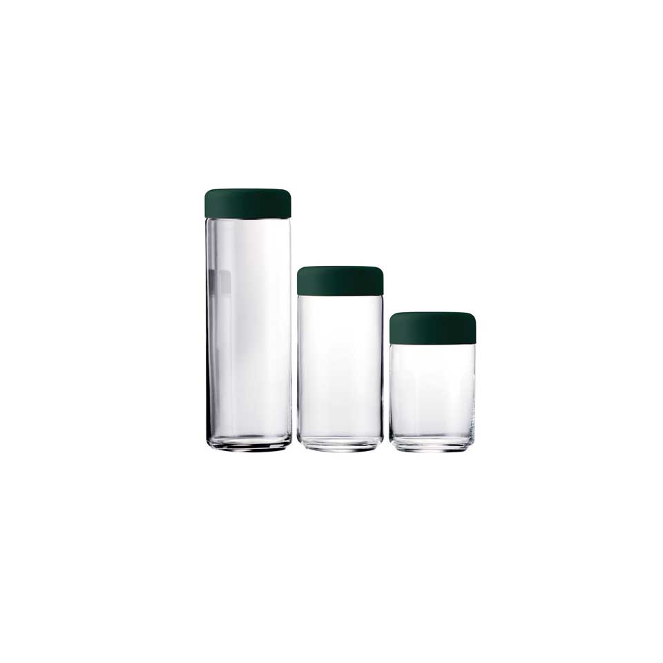 Set 25-35-70 Oz Urano Canisters Materic Green