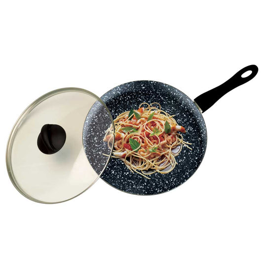 Wok Fant.Stone Black Whith Lid