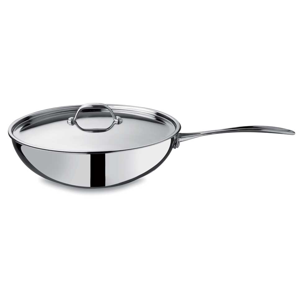 Wok With Lid Cm 28