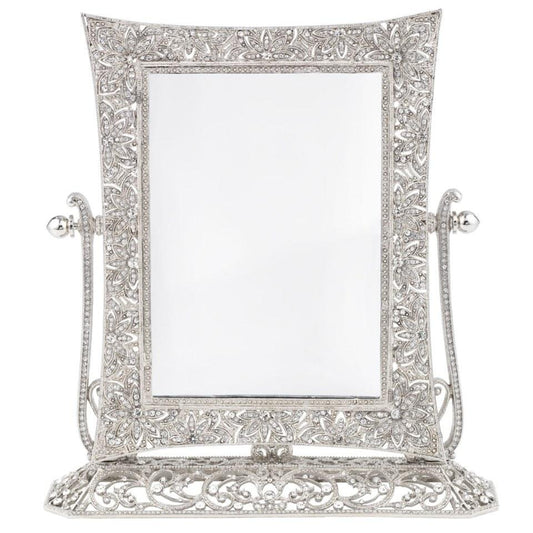 Windsor Magnified Standing Mirror - Silver