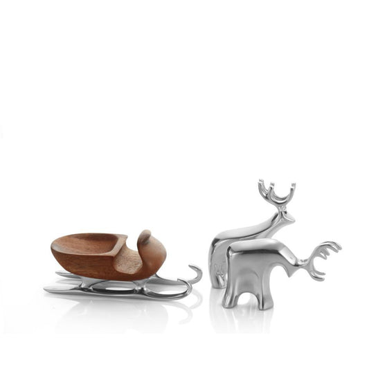 Mini Sleigh w/ Reindeer Set