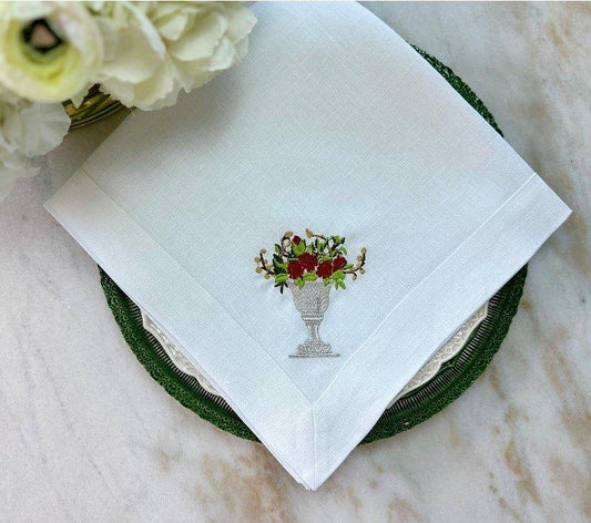 Christmas Urna Fiorita, White (Multi)