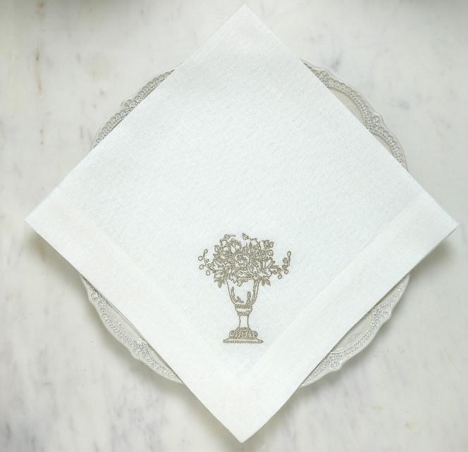 Villa Fiorita Urn, White (Taupe)