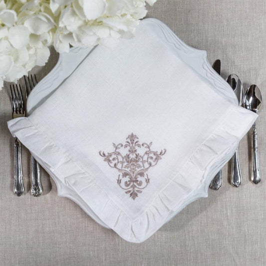 Victorian with Ruffle, White