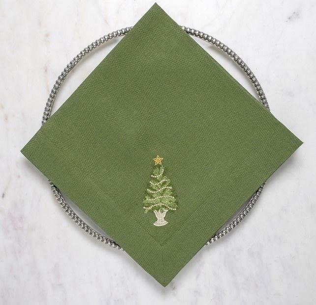 Tree with Gold Trim, Evergreen (Multi)