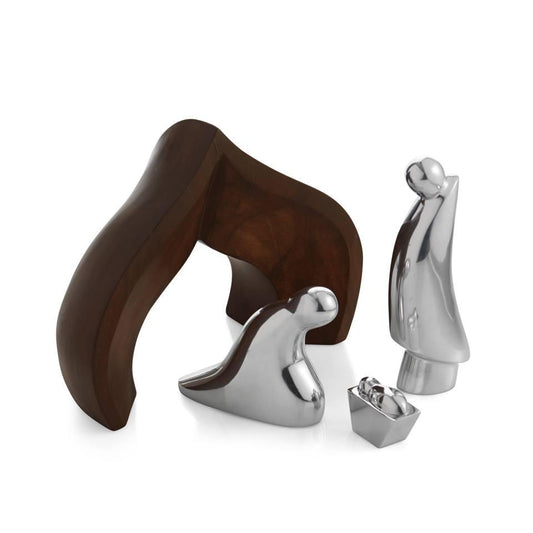 Spiritual Nativity With Wooden Creche