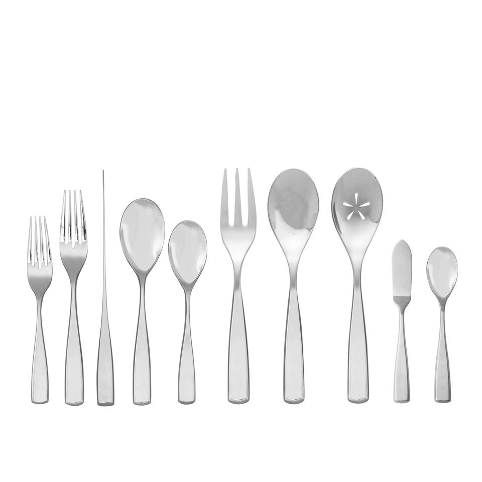 Anna 45 Pc Set - (8-5pc. Place Settings,3pc. Serving Set, Butter Knife, & Sugar Spoon)