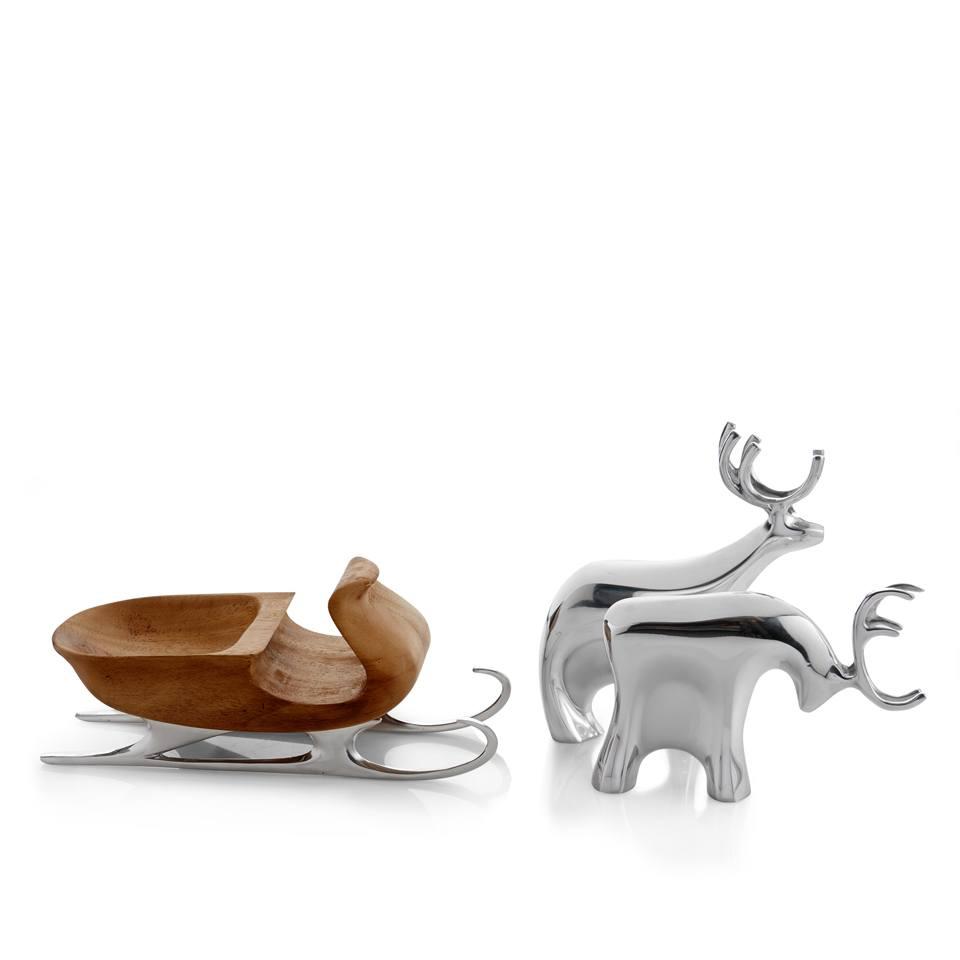 Figurine-Sleigh With Reindeer