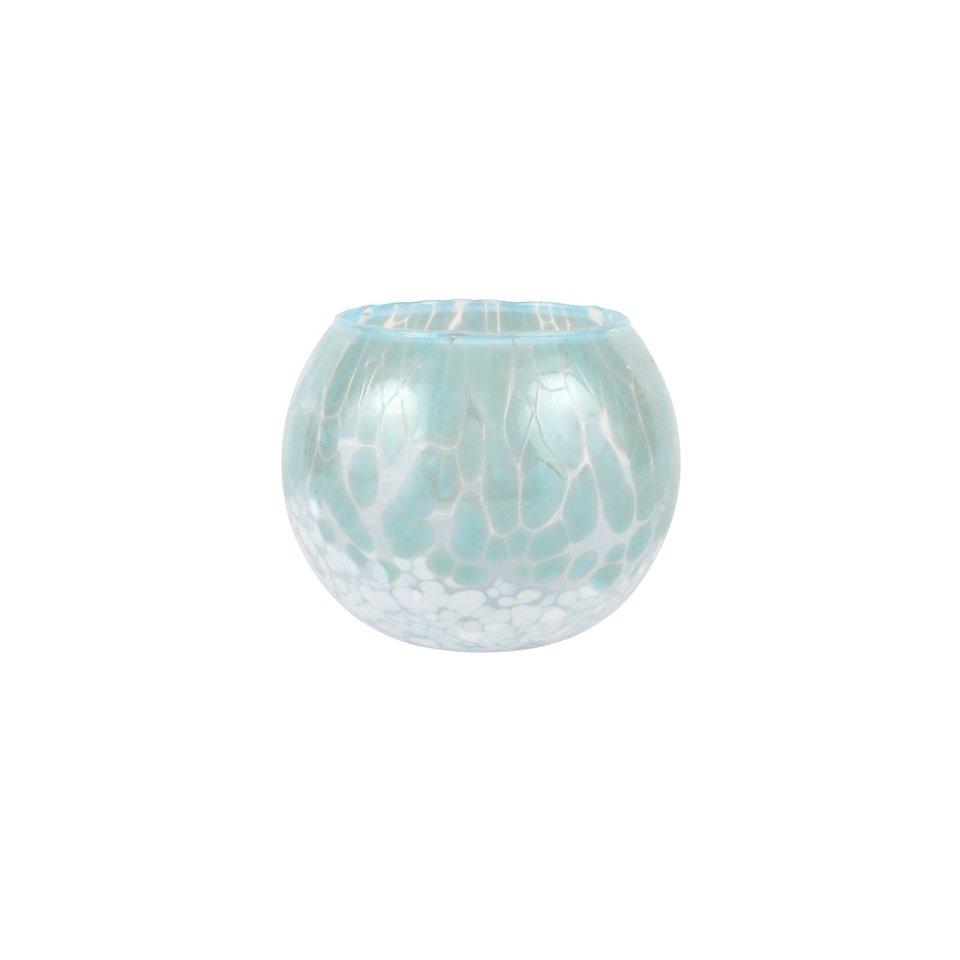 Light Blue and White Small Round Vase