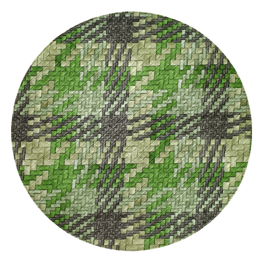 Green Gray 15" Round Mat - Pack of 4