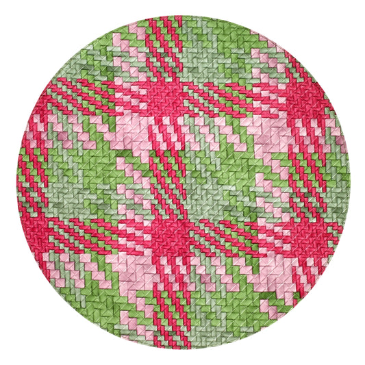 Green Pink 15" Round Mat - Pack of 4