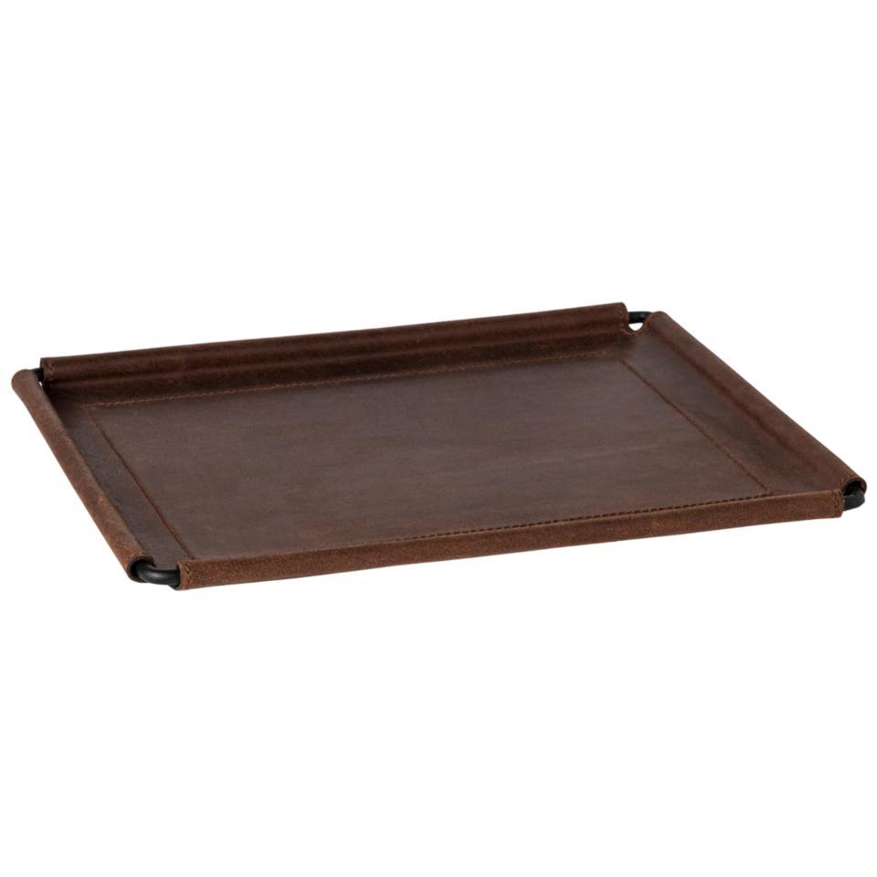 Leather Rect. Tray 12"