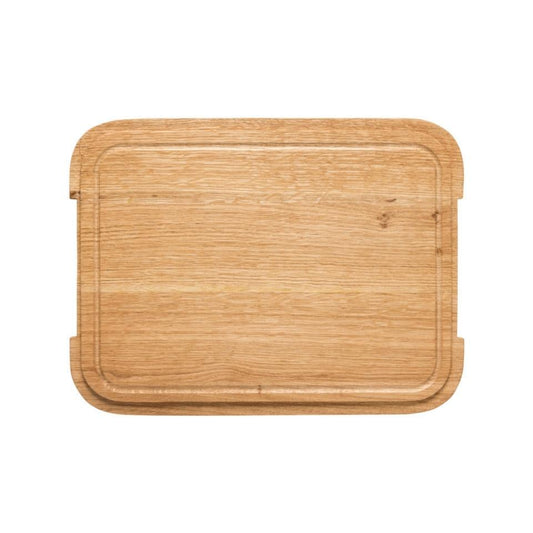 Oak Wood Cutting Board/Lid for Rect. Tray 16"