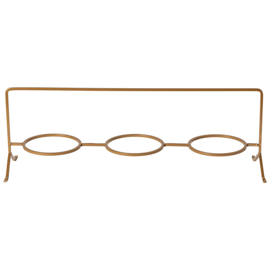 3 horizontal appetizer plate holder, Gold