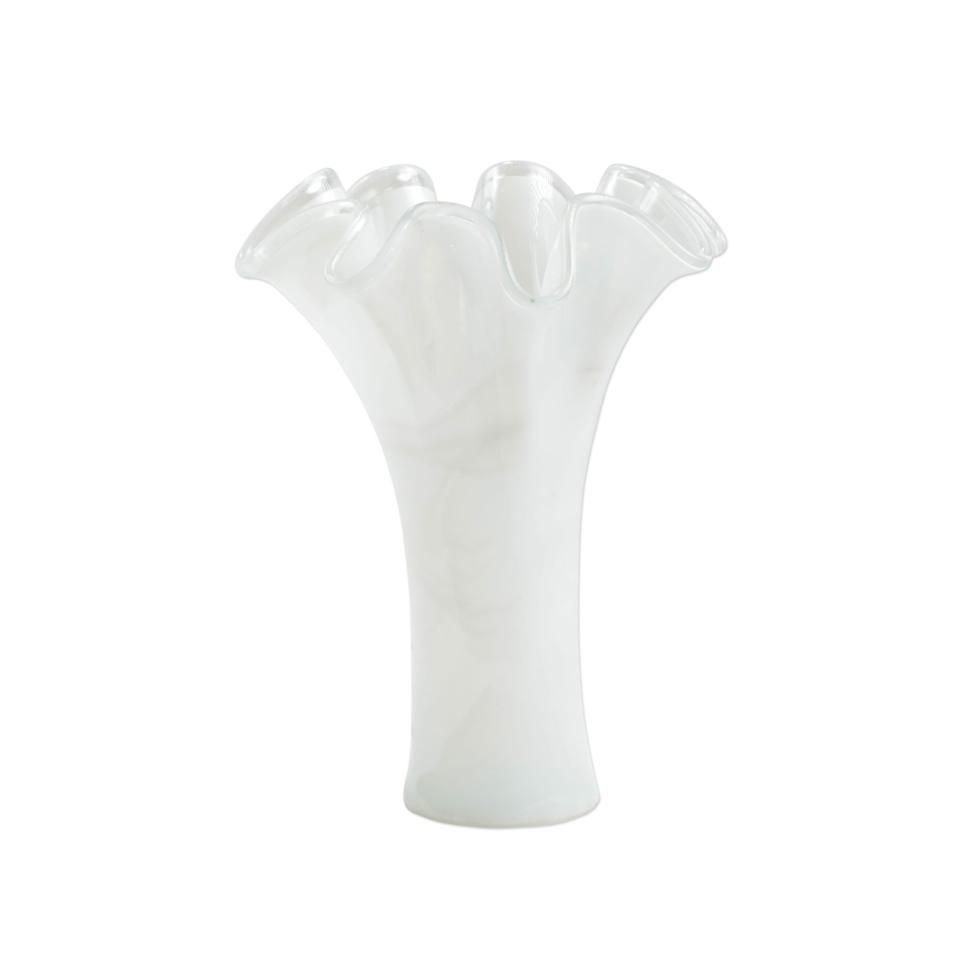 White Short Vase