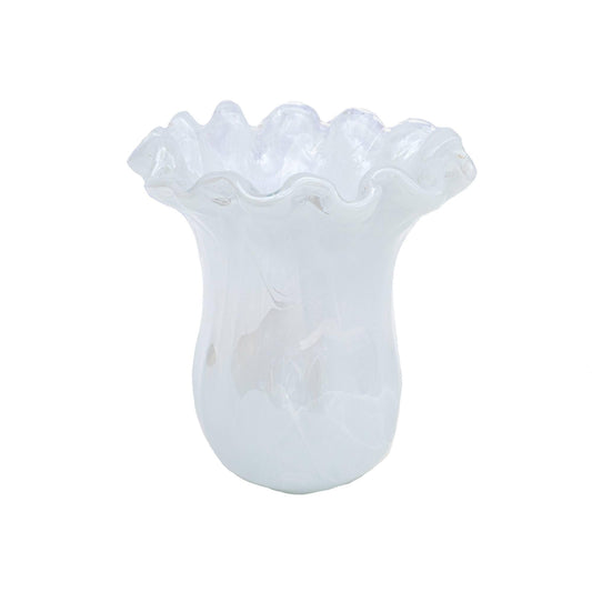 Onda Glass White Small Tulip Vase