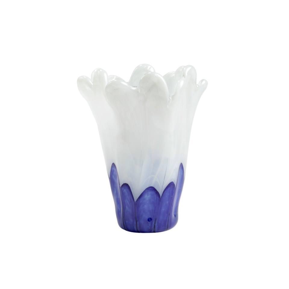 Cobalt and White Medium Vase