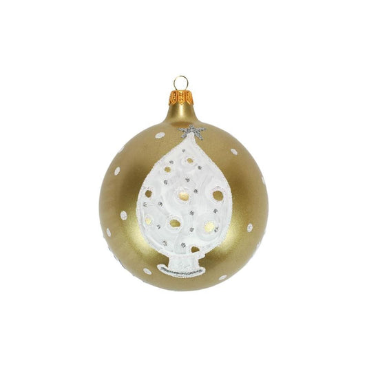 White & Gold Trees Ornament