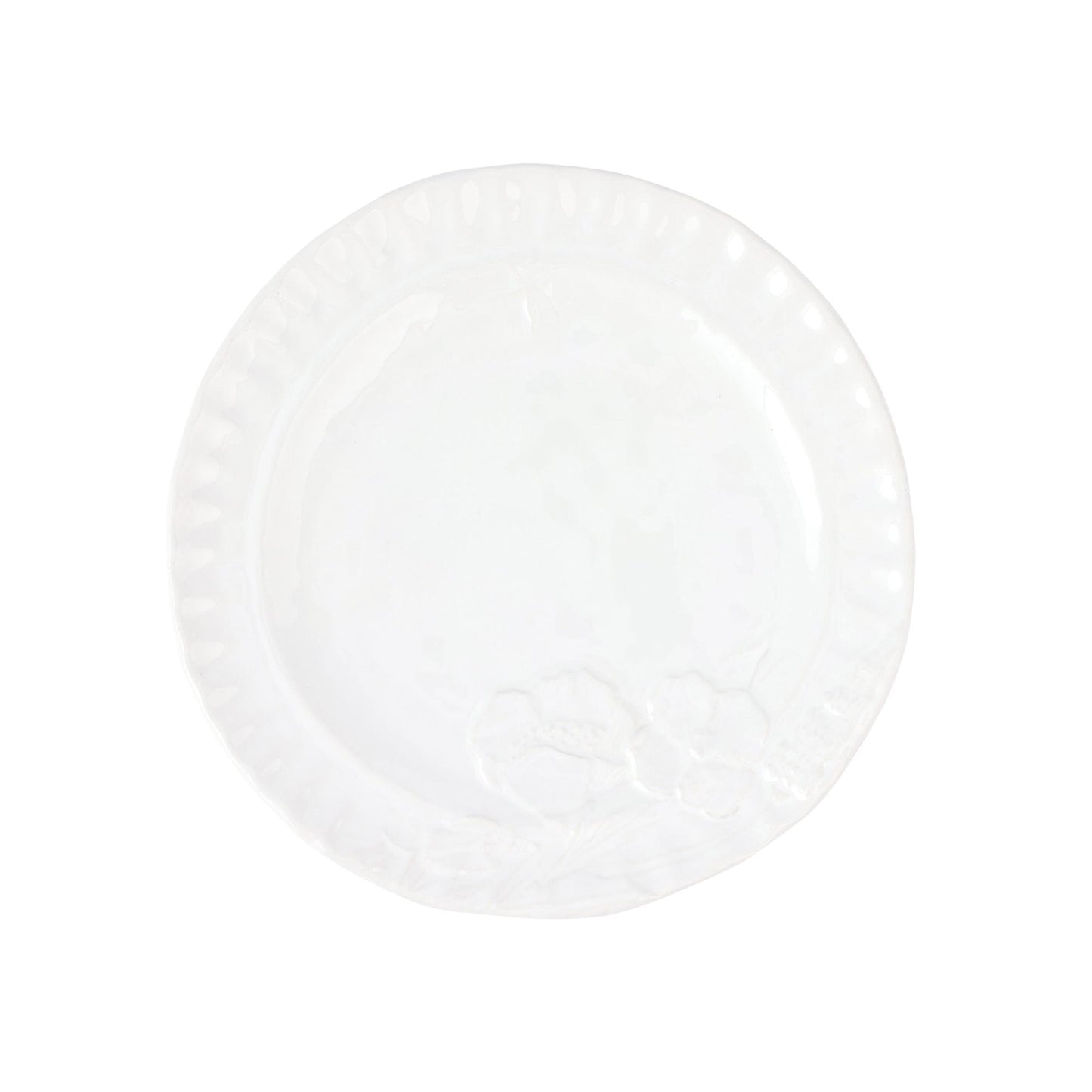 Pietra Fiori White Salad Plate