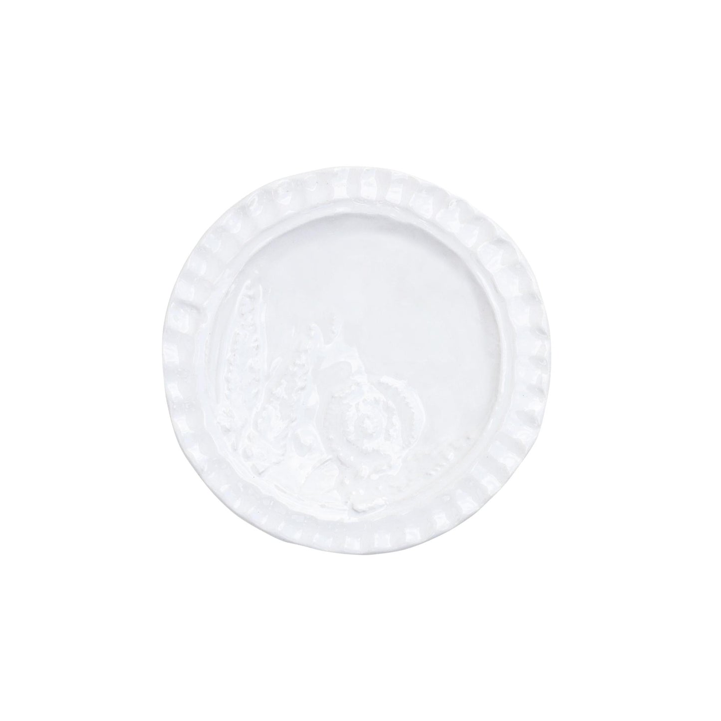 Pietra Fiori White Canape Plate