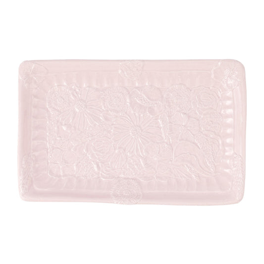 Pietra Fiori Pink Rectangular Platter
