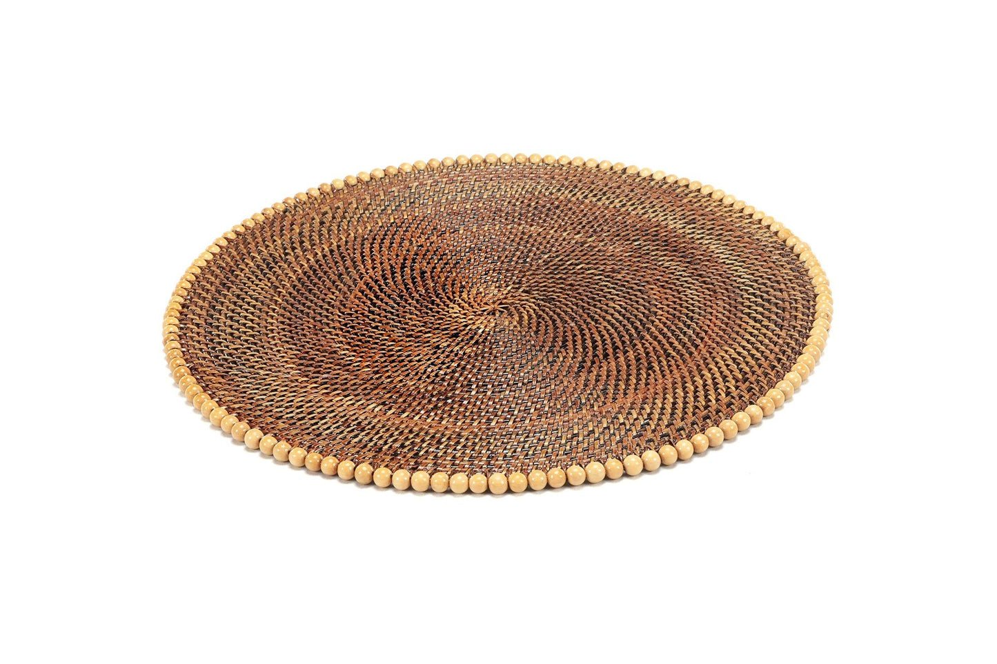 Placemat with Beads Natural Set of 4 pcs