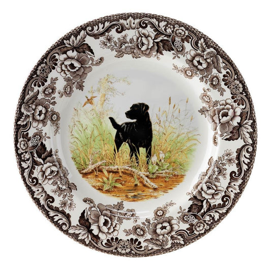 Black Labrador Retriever Salad Plate