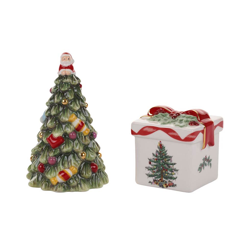 Tree & Gift Box Salt & Pepper Set
