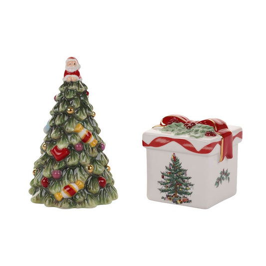 Tree & Gift Box Salt & Pepper Set